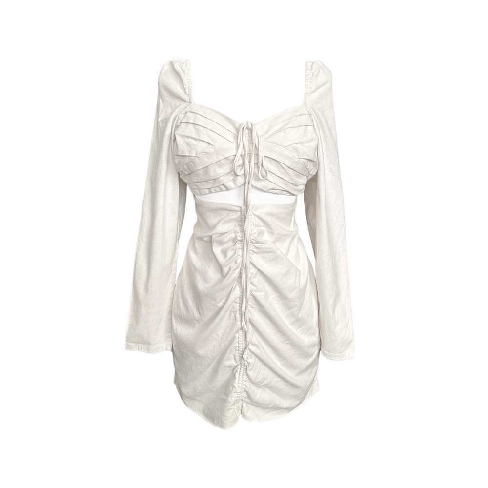 Simmi Ruched Cutout Long Sleeve Dress - Picture 4 of 8